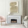 Picture of Liberty 52" Mantel Fireplace, White Faux Marble *D