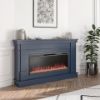 Picture of Waverly 64" Wide Mantel with Fireplace, Navy *D