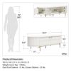 Picture of Anastasia 59" Oval TV Stand, White and Brass *D