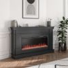 Picture of Waverly 64" Wide Mantel with Fireplace, Black *D