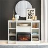 Picture of Liam 50" Mantel With Electric Fireplace, White *D