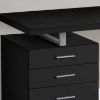 Picture of 48" Black and Silver 3-drawer Reversible Computer