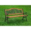 Picture of Wood and Metal Outdoor Bench