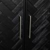 Picture of 4 Door Black Chevron Cabinet