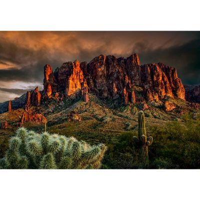 Picture of Superstition Mountain Monsoon Sunset