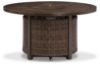 Picture of Paradise Round Fire Pit Table, Light Brown