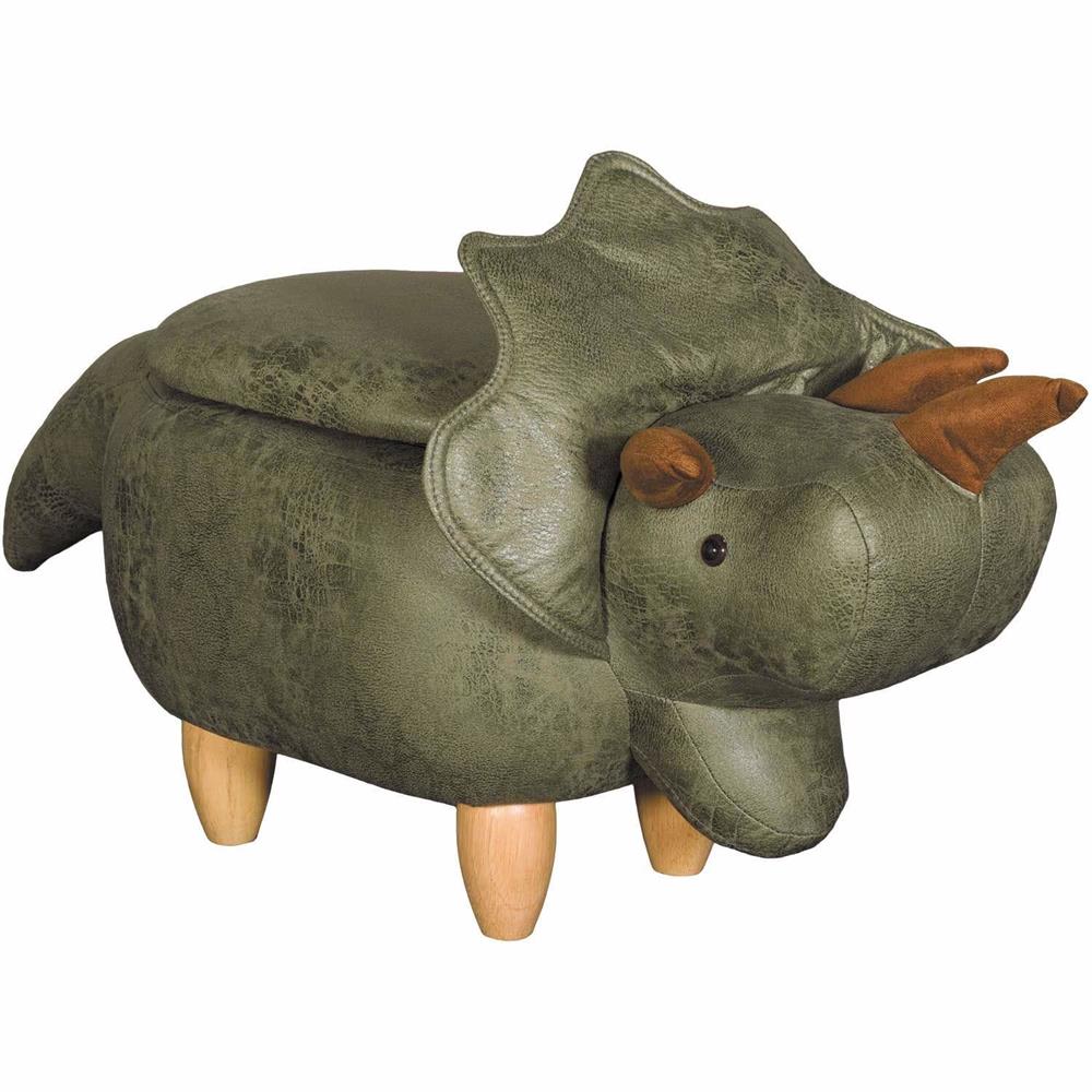 Closed dinosaur storage ottoman