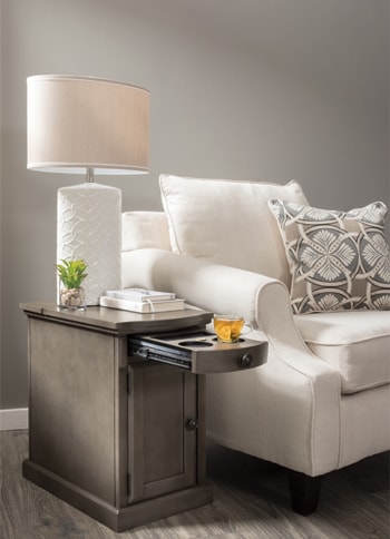 Laflorn Gray Chairside End Table